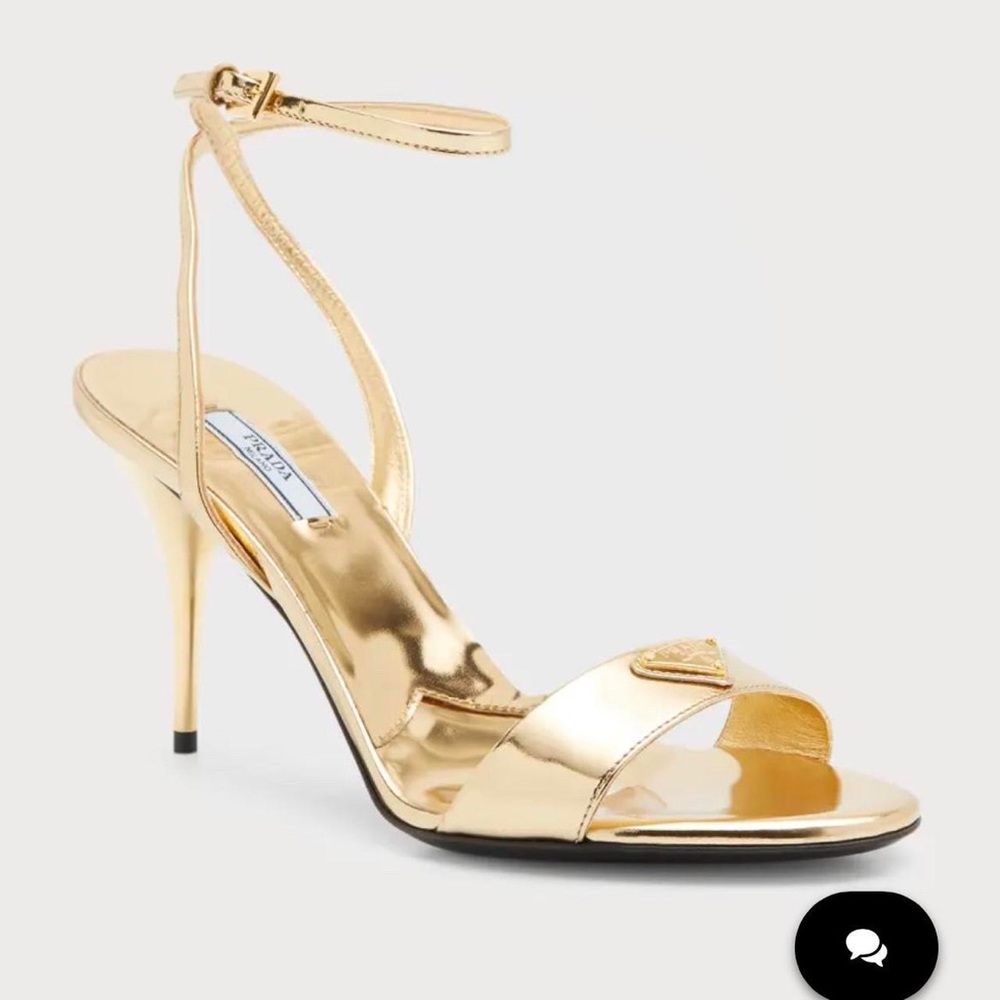 Gold Prada Heels